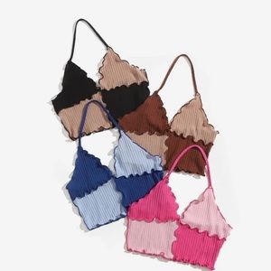Colour-block Halter Top Set